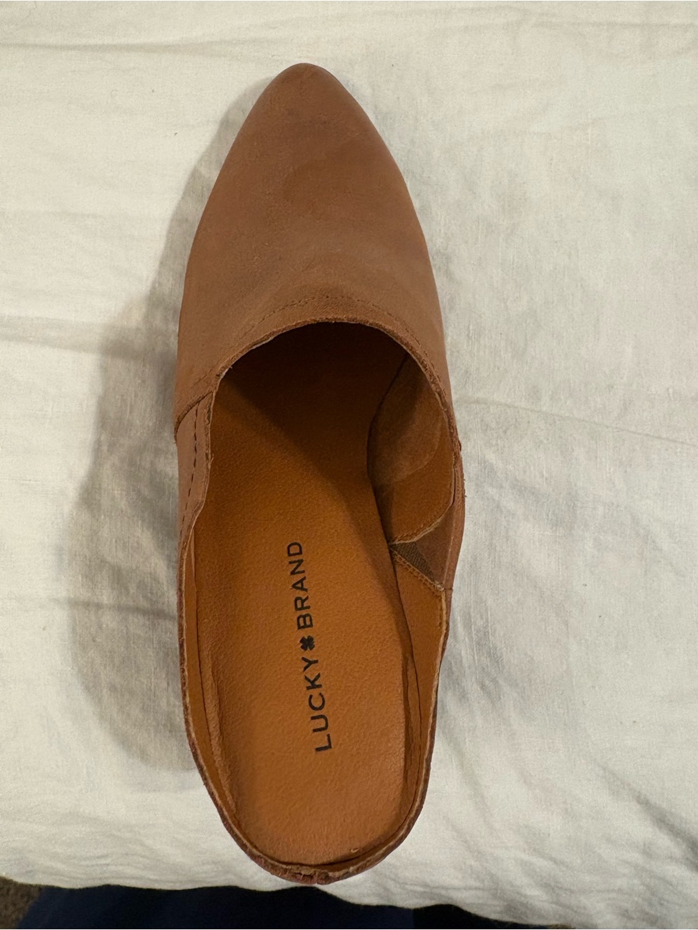 Lucky Brand Bryanna Pointed Toe Mule in Cognac Brown size 8 never worn - Picture 2 of 5